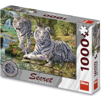 DINO Puzzle Secret Collection: Bieli tigre 1000 dielikov