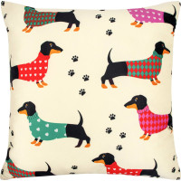 Obliečka na vankúš DOGGY 40x40 cm - Jazvečíky Obliečka na vankúš DOGGY 40x40 cm - Jazvečíky