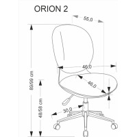 Detská otočná stolička ORION 2 - biela/svetlo šedá