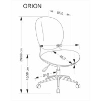 Detská otočná stolička ORION - čierna/sivá