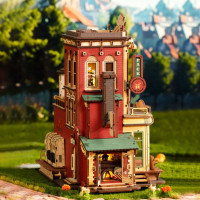RoboTime 3D drevená skladačka hracie skrinky Kúzelná továreň na darčeky