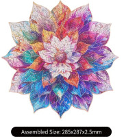 RoboTime Drevené puzzle Kvetinová mandala