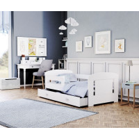 Detská posteľ so zásuvkou PHILIP - 180x80 cm - biela