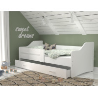 Detská posteľ so zásuvkou SWEET - 200x80 cm - biela