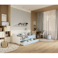Detská posteľ so zásuvkou SWEET - 180x80 cm - modro-biela