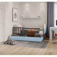 Detská posteľ so zásuvkou TAMI R - 160x80 cm - modro-šedá