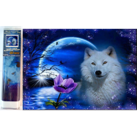 NORIMPEX Diamantové maľovanie Vlčí kvetina 30x40cm