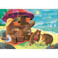 RAVENSBURGER Puzzle Medvedia rodinka na výlete 2x24 dielikov