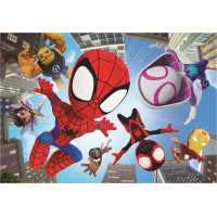 CLEMENTONI Puzzle Spidey a jeho priatelia: Vo vzduchu MAXI 104 dielikov