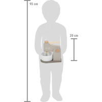 small foot Drevený kuchynský robot 2 v 1 Tasty šedý