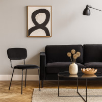Jedálenská stolička LOUIS Velvet - čierna