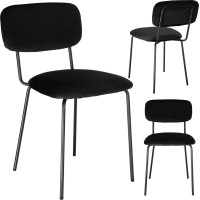 Jedálenská stolička LOUIS Velvet - čierna