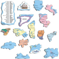 Larsen Vzdelávacie puzzle Svet Politická mapa 107 dielikov