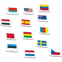 Larsen Vzdelávacie puzzle Vlajky 80 dielikov