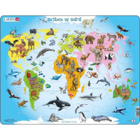 Larsen Vzdelávacie puzzle Zvieratá vo svete 28 dielikov