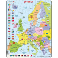 Larsen Vzdelávacie puzzle Európa Politická mapa 48 dielikov