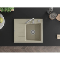 Kuchynský granitový drez GASPAR - 60 x 50 cm - béžový, 6523605000-69