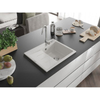 Kuchynský granitový drez GASPAR - 60 x 50 cm - biely, 6523605000-20