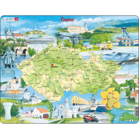 LARSEN Puzzle Česká republika pamiatky 78 dielikov