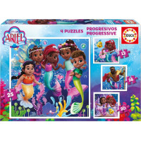 EDUCA Puzzle Disney Ariel 4v1 (12,16,20,25 dielikov)