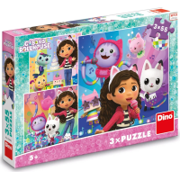 DINO Puzzle Gábinin kúzelný domček: Oslava 3x55 dielikov