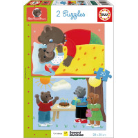 EDUCA Puzzle Petit Our Brun 2x20 dielikov