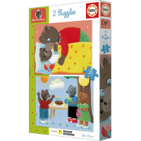 EDUCA Puzzle Petit Our Brun 2x20 dielikov