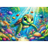 ART PUZZLE Puzzle Roztomilá morská korytnačka 25 dielikov
