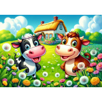 ART PUZZLE Puzzle Šťastné kravičky 25 dielikov