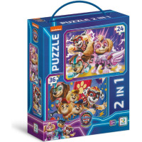 DODO Puzzle Tlapková patrola: Tlapky zachraňujú svet 2v1 (24 a 36 dielikov)
