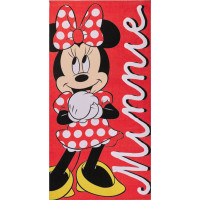 Bavlnená osuška MINNIE - 70x140 cm - červená
