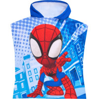 Detská rýchloschnúca osuška s kapucňou SPIDEY 50x100 cm - modrá