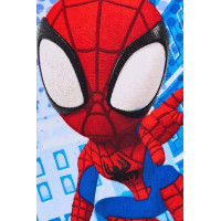 Detská rýchloschnúca osuška s kapucňou SPIDEY 50x100 cm - modrá