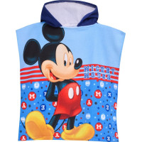 Detská rýchloschnúca osuška s kapucňou MICKEY MOUSE 50x100 cm - modrá