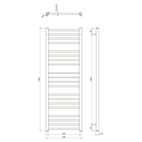 Sapho DINA vykurovacie teleso 500x1440mm, biela IR369W