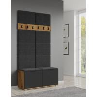 Čalúnený panel CLIF - 50 cm - tmavo šedý