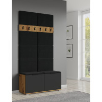 Čalúnený panel CLIF - 50 cm - čierny