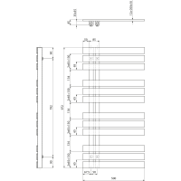 Sapho SILVANA vykurovacie teleso 500x972mm, čierna mat IR164B