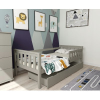 Detská posteľ z masívu borovice FRANK - 200x90 cm - šedá