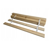 Detská posteľ z masívu borovice FRANK - 200x90 cm - šedá