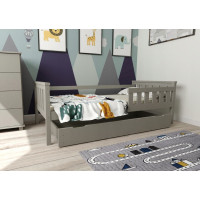 Detská posteľ z masívu borovice FRANK - 200x90 cm - šedá