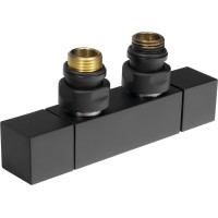 Sapho CUBE TWIN pripojovacia sada ventilov pre stredové pripojenie, čierna mat CP581BS
