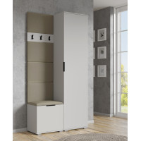 Vešiak na oblečenie CLIF - 100 cm - biely