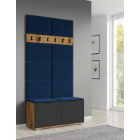 Čalúnený panel CLIF - 50 cm - tmavomodrý