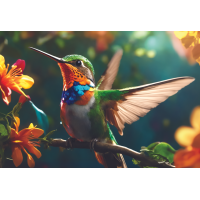 INTERDRUK Puzzle Colorful Nature: Kolibrík 250 dielikov