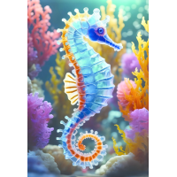 INTERDRUK Puzzle Colorful Nature: Morský koník 250 dielikov