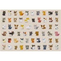 INTERDRUK Puzzle so samolepkami Mačky 250 dielikov