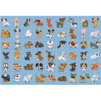 INTERDRUK Puzzle so samolepkami Psíci 250 dielikov