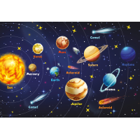 INTERDRUK Puzzle so samolepkami Slnečná sústava 250 dielikov