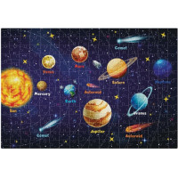 INTERDRUK Puzzle so samolepkami Slnečná sústava 250 dielikov